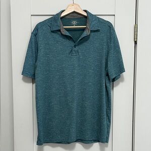 G.H. Bass & Co. Teal Heather Short-Sleeve Polo
